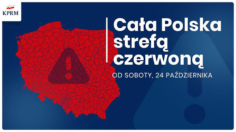 Cała Polska strefą czerwoną w związku z sytuacją epidemiczną - kolejne zasady bezpieczeństwa