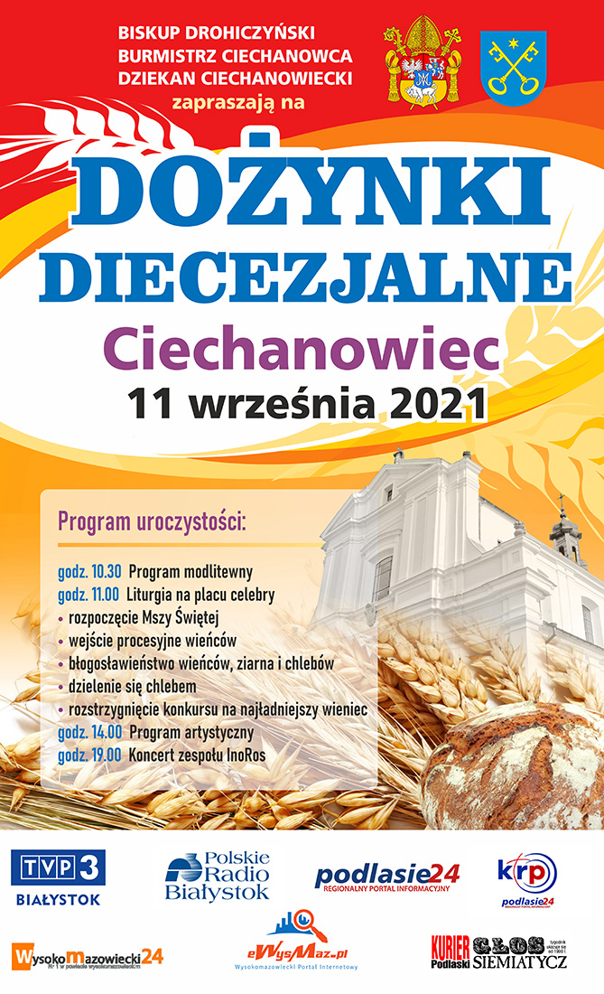 Diecezjalne dziękczynienie za tegoroczne plony - Ciechanowiec 2021
