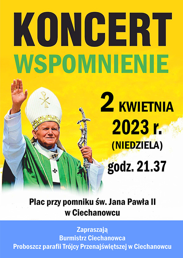 Koncert „Wspomnienie” w 18. rocznicę śmierci św. Jana Pawła II