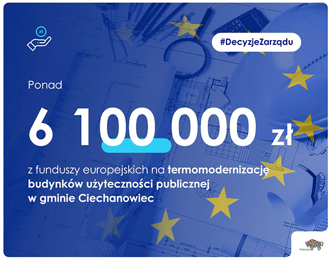 Ponad 6,1 mln złotych na termomodernizację w ramach konkursu "Fundusze Europejskie dla Podlaskiego 2021-2027"