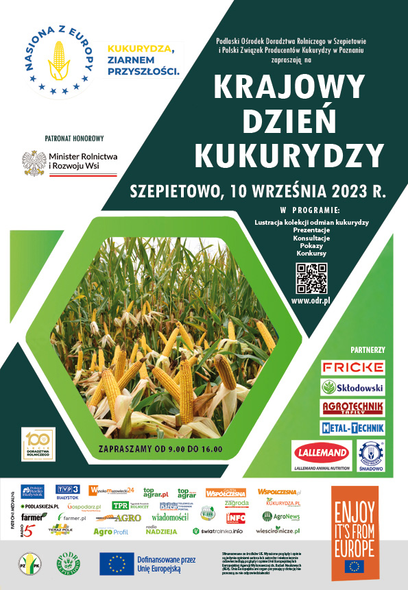 10 września spotkajmy się na Krajowym Dniu Kukurydzy w PODR Szepietowo