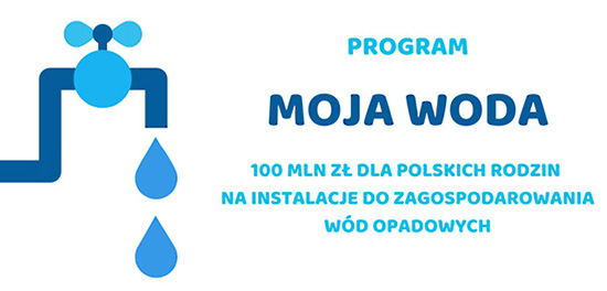 Ruszył nabór wniosków w programie „Moja Woda” na zagospodarowanie wód opadowych i roztopowych