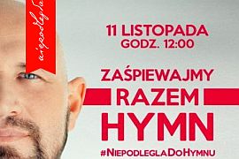 Gmina Ciechanowiec dołączyła do akcji Niepodległa do Hymnu 2021 - zaśpiewajmy w samo południe 