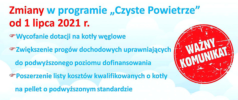 Ważne zmiany w programie „Czyste Powietrze” - wyższe progi dochodowe, koniec dotacji na piece węglowe