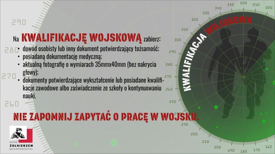 Kwalifikacja wojskowa w powiecie wysokomazowieckim rusza 20 września 