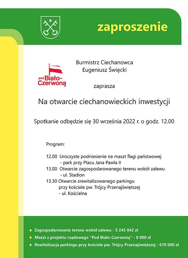 Otwarcie ciechanowieckich inwestycji