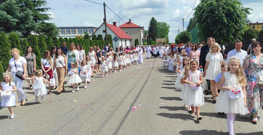 Boże Ciało - procesja z Najświętszym Sakramentem ulicami miasta