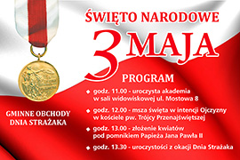 Święto Narodowe Trzeciego Maja oraz Gminne Obchody Dnia Strażaka w Ciechanowcu