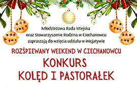 Rozśpiewany Weekend w Ciechanowcu - konkurs kolęd i pastorałek dla dzieci i młodzieży ze szkół gminy Ciechanowiec