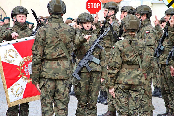 Przysięga wojskowa żólnierzy 1 Podlaskiej Brygady Obrony Terytorialnej