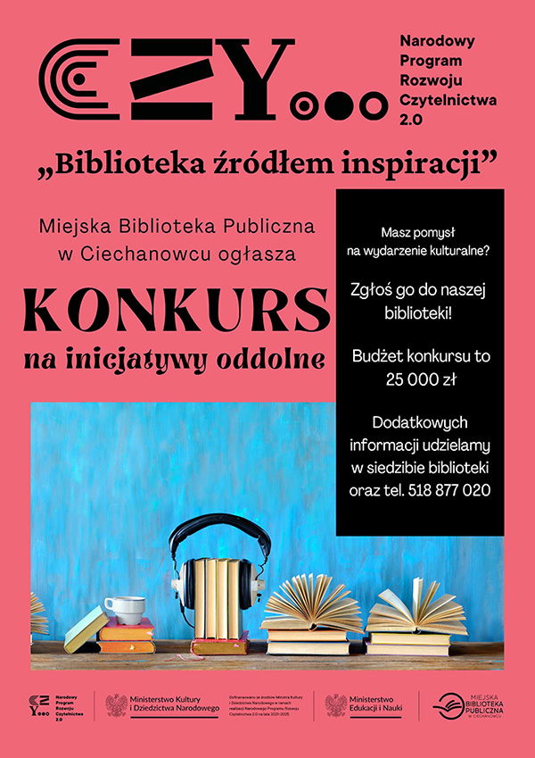 Konkursie na oddolne inicjatywy w ramach zadania "Biblioteka źródłem inspiracji"