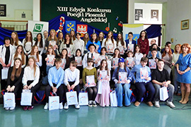 13. edycja regionalnego Konkursu Poezji i Piosenki Angielskiej - prezentacja talentów recytatorskich i wokalnych