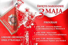Święto Narodowe Trzeciego Maja oraz Gminne Obchody Dnia Strażaka w Ciechanowcu