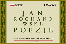 Narodowe Czytanie poezji Jana Kochanowskiego - wspólne spotkanie z literaturą6 września