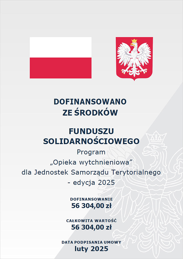 56 304 zł na realizację Programu Ministerstwa Rodziny i Polityki Społecznej „Opieka wytchnieniowa” 