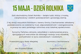 Dzień Rolnika – wyrazy uznania i podziękowania dla Rolników z Gminy Ciechanowiec