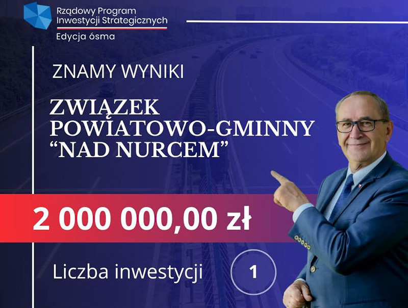 W ósmej edycji programu Polski Ład, gmina Ciechanowiec otrzymała dofinansowanie w wysokości 7,6 mln zł