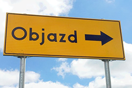 Objazd na drodze powiatowej nr 2095B na odcinku Wojtkowice Stare - Wojtkowice-Glinna