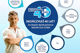 Profilaktyka 40 PLUS - diagnostyka w zakresie najczęściej występujących problemów zdrowotnych