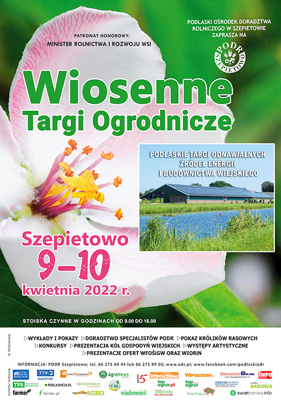 9-10 kwietnia PODR Szepietowo zaprasza na Wiosenne Targi Ogrodnicze 