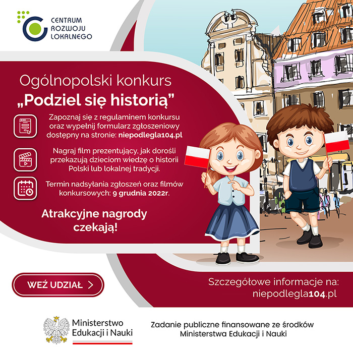 Ogólnopolski konkurs edukacyjny z nagrodami "Podziel się historią"