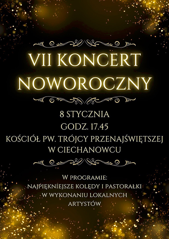 Najpiękniejsze kolędy i pastorałki w wykonaniu lokalnych artystów - VII Koncert Noworoczny w Ciechanowcu