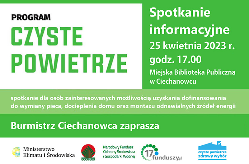 Spotkanie informacyjne dotyczące programu „Czyste powietrze" 