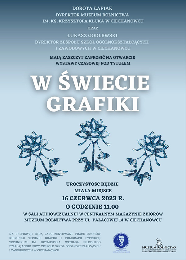 W świecie grafiki - wystawa prac uczniów klasy pierwszej i drugiej kierunku technik grafiki i poligrafii cyfrowej ZSOiZ