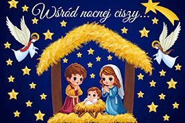 Zaproszenie na Jasełka w wykonaniu przedszkolaków z Koła Teatralnego