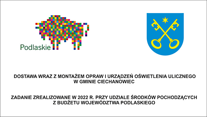 Dostawa wraz z montażem opraw i urządzeń oświetlenia ulicznego w Gminie Ciechanowiec