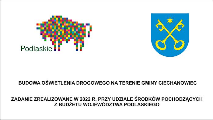 Budowa oświetlenia drogowego na terenie Gminy Ciechanowie