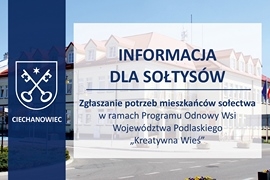 Informacja dla Sołtysów – zgłaszanie potrzeb mieszkańców sołectwa