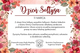 Dzień Sołtysa – wyrazy uznania dla Sołtysów i Rad Sołeckich z Gminy Ciechanowiec