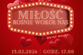 Koncert walentynkowy „Miłość rośnie wokół nas” w Miejskiej Bibliotece Publicznej w Ciechanowcu