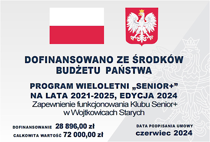 Głównym celem programu wieloletniego programu „Senior+” jest tworzenie przyjaznej osobom starszym przestrzeni, zapewnienie warunków do spotkań, aktywności, uczestniczenia w różnego rodzaju zajęciach i warsztatach, integracji wewnątrz i międzypokoleniowej. Realizacja projektu pozwoli zachęcić osoby starsze do aktywności społecznej oraz nakierować ich działania na zaangażowanie w sprawy związane z aktywnością społeczności lokalnej.
